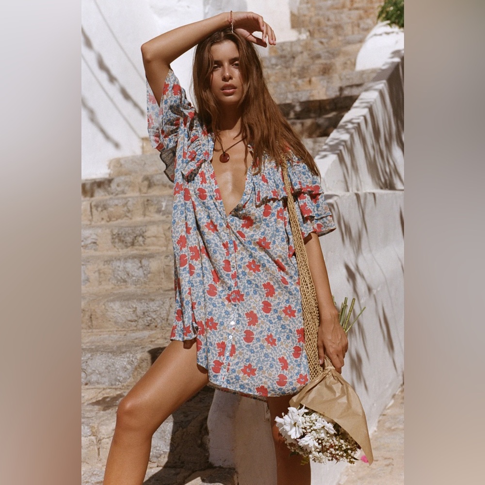 Spell Village Ruffle Tunic Dress XXS